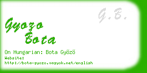 gyozo bota business card