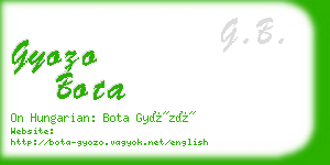 gyozo bota business card